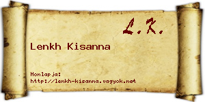 Lenkh Kisanna névjegykártya