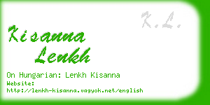 kisanna lenkh business card